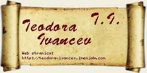 Teodora Ivančev vizit kartica